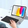 Pilkas iPad“ klaviatūros dėklas su rašikliu