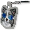 Dėklas locatorr Nimmy Glasses Cool and Cute Dog pilkos spalvos