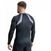 Pilki ilgomis rankovėmis rashguard su DBX Bushido logotipu