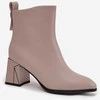 Pilki moteriški aulinukai su kulnu iš natūralios odos Vinceza