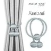AmeliaHome Pilki užuolaidų rišikliai Montreal, 2 vnt.