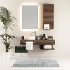 AmeliaHome Pilki vonios kilimėlių komplektas 50×80 + 40×50