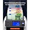 VEVOR Pinigų skaičiavimo mašina, mišrių nominalų banknotų skaičiuotuvas su padirbtų pinigų aptikimu, kelių valiutų palaikymas, išorinis ekranas, banknotų skaičiavimo aparatas