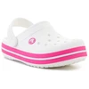 Pink CROCS CROCBAND vaikiškos klumpės, baltos/rožinės (Rožinis CRUSH), 207006-6WU