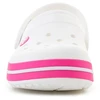 Pink CROCS CROCBAND vaikiškos klumpės, baltos/rožinės (Rožinis CRUSH), 207006-6WU