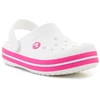 Pink CROCS CROCBAND vaikiškos klumpės, baltos/rožinės (Rožinis CRUSH), 207006-6WU