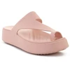Pink CROCS GETAWAY PLATFORM TOE LOOP sandalės, spalva: Rožinė Caramel, 210834-7AF