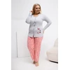 Pink Moteriška pižama ilgomis rankovėmis Plus Size Forever Rožinė