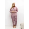 Pink Moteriška pižama ilgomis rankovėmis Plus Size Forever Rožinė