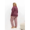 Pink Moteriška pižama plus size Forever Rožinė