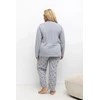 Pink Moteriška pižama Plus Size Forever Rožinė