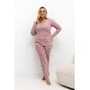 Pink Moteriška pižama Plus Size Forever Rožinė