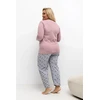 Pink Moteriška pižama Plus Size Forever Rožinė