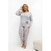 Pink Moteriška pižama Plus Size Forever Rožinė