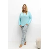 Pink Moteriška pižama Plus Size Forever Rožinė