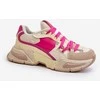 Pink Moterų madingi nėriniuoti sportiniai bateliai Smėlio spalvos-Rožinė Chillout!