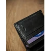 Pionowy portfel męski su gładkiej skóry naturalnej, ochrona RFID Stop - Pierre Andreus