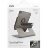 Dėklas UNIQ Rovus Snapmount Magnetic 360 Rotating Detachable skirtas Apple iPad Air 11" (M2/M3) / Apple iPad Air 10.9" (2022/2020) pilkos spalvos