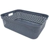 Grandininis pjūklas Plastikinė dėžutė su dangčiu, 30×20×9 cm PILKA