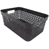 Grandininis pjūklas Plastikinė dėžutė su skylutėmis, 30 × 20 × 12 cm JUODA