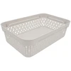 Grandininis pjūklas Plastikinė dėžutė su skylutėmis, 40 × 30 × 13 cm BALTA