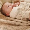 Baby Ono Babyono pledas megztas medvilninis kreminis 1647/03
