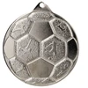PLIENO MEDALIS FUTBOLUI 50 MM SIDABRINIS MMC8850/S