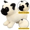 Lean Toys Žaislinis pliušinis šuo mopsas, 19 cm