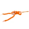 Lean Toys Pliušinis beždžionių žaislas su vaiku, oranžinis, 90 cm