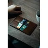 Plonos odinės vyriškos piniginės SOLIER SW10 SLIM BROWN