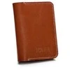 Plonos odinės vyriškos piniginės SOLIER SW11 SLIM BROWN