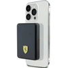 Ferrari Powerbank FEPB5MNCAK 15W 5000mAh juodos spalvos Metal Logo MagSafe