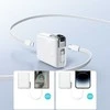 Joyroom JR-PBF27 Pro 10000mAh 30W išorinė baterija su integruotu USB-C laidu ir papildomu dvikrypčiu USB-C–Lightning laidu – balta