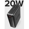 SBS 10,000 mAh power bank su Power Delivery technology juodos spalvos