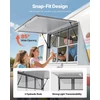 VEVOR 152x92 cm kiosko langas su stogeliu maisto furgonui