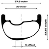Priekinis dviračio ratas WTB CZR i30, 29 colių, 110 × 15 mm