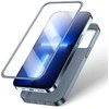 priekinis ir galinis dangtelis iPhone 13 Pro Max + grūdinto stiklo ekrano apsauga, pilka (JR-BP928 trankus)