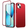 priekinis ir galinis dangtelis iPhone 13 + grūdinto stiklo ekrano apsauga raudona (JR-BP927 red)