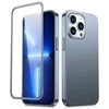 priekinis ir galinis dangtelis iPhone 13 Pro Max + grūdinto stiklo ekrano apsauga, pilka (JR-BP928 trankus)