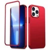 priekinis ir galinis dangtelis iPhone 13 Pro Max + grūdinto stiklo ekrano apsauga raudona (JR-BP928 red)
