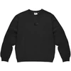 Prosto džemperis su žakardo etikete „Crewneck“ KL261MSWE1021, juodas, L dydis