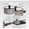 18cm saucepan su dangčiu, 1.9L MR-1211-18S MAESTRO pilkas