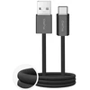 Puro Fabrik 2.0 10W USB-A - USB-C Braided Kabelis 1.5m - juodos spalvos