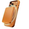 Puro Icon Mag Pro dėklas iš skysto silikono, skirtas iPhone 17 Pro Max, suderinamas su MagSafe, su kameros apsauga ir aliumininiais mygtukais – Oranžinė