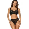 Pusiau pakietinta liemenėlė Kinga Shimmer Sophie juoda