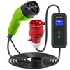 Nešiojamas elektromobilio įkroviklis Qoltec Mobile Charger for EV2in1 type2 | 7 kW | 230 V | CEE 32 A | LCD | 5 m
