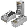 Kištukas jungtis modulinė rj45 cat6 ftp paauksuota kontaktai 100 vienetų Qoltec