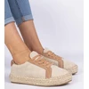 Raištinės moteriškos smėlio espadrilės Malsi