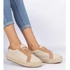 Raištinės moteriškos smėlio espadrilės Malsi