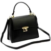 Rankinė juoda odinė su auksine sagtimi Luka